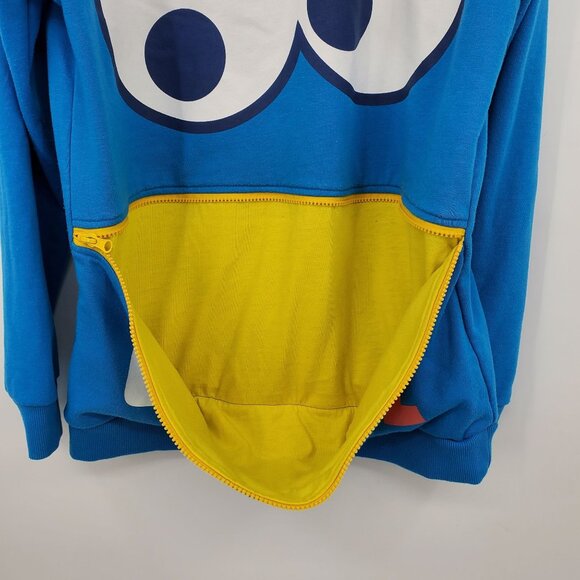 Universal Studios Japan Cookie Monster Zipper Pocket Pullover Sweatshirt Medium - Picture 2 of 11